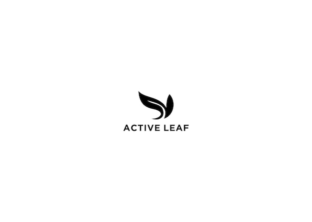 active leaf logo design vector illustration