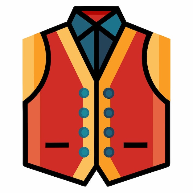 Vector actor vest design theatrical attire for onstage excellence