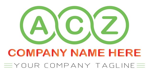 Vector acz letter logo design