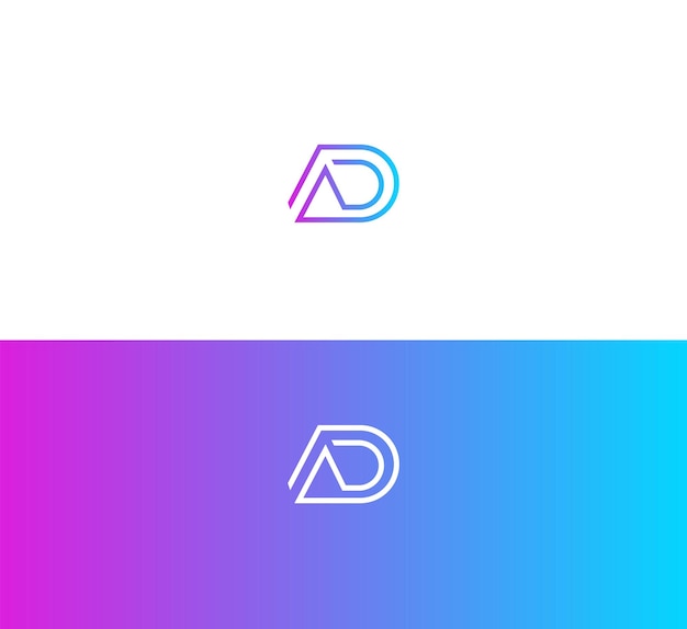 AD DA letter modern branding logo