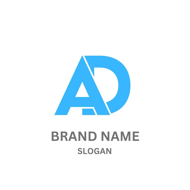 AD237 letter AD logo design