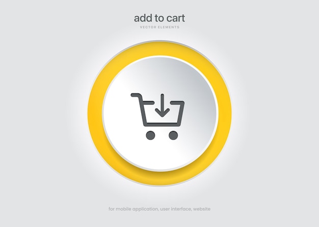 Add to cart button buy now icon shopping cart, online shopping for website, mobile app, ui ux mobile