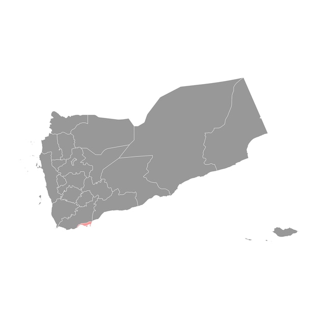 Aden governorate administrative division of the country of Yemen Vector illustration