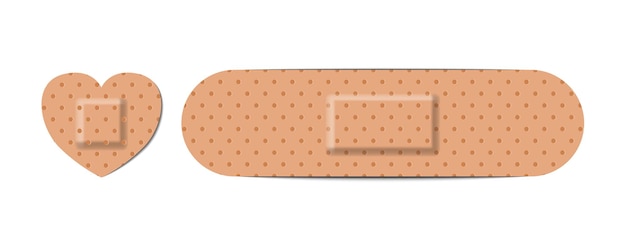 Adhesive bandage elastic medical plasters, vector illustration