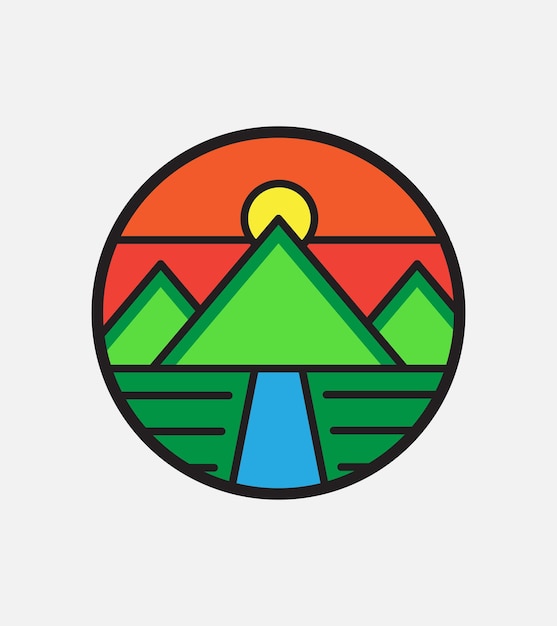 Adirondack mountains simple vector design