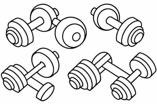 Adjustable Dumbbells Art Art Line Illustration Ideas