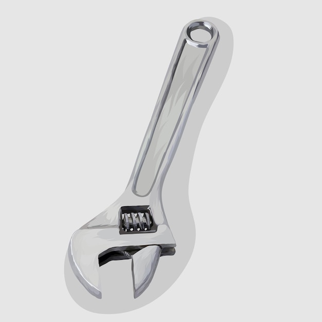 Adjustable Spanner Realistic hand drawn illustrations and vectors