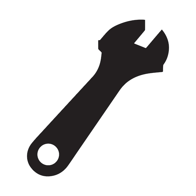 a Adjustable Wrench Vector illustration in black and white