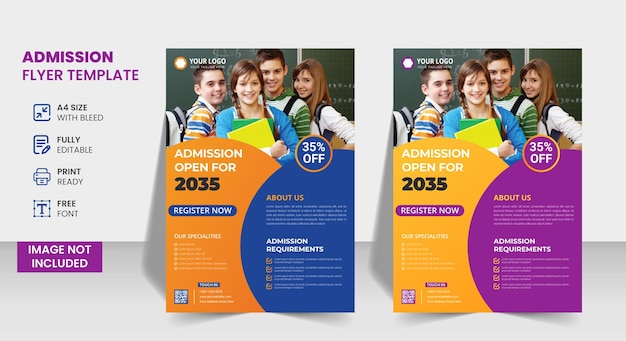 Admission open flyer template layout