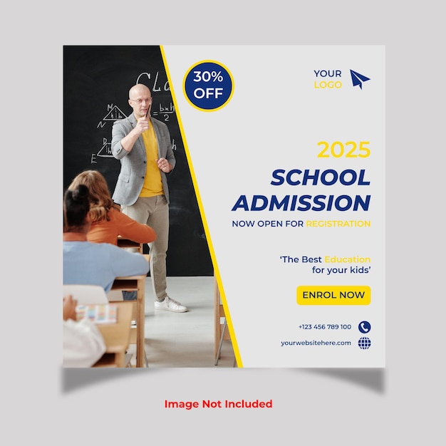 Admission Social Media Post Design