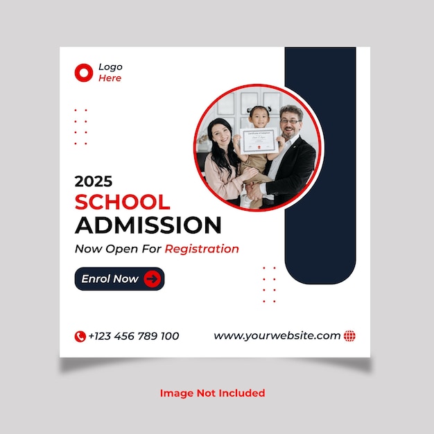 Admission Social Media Post Design