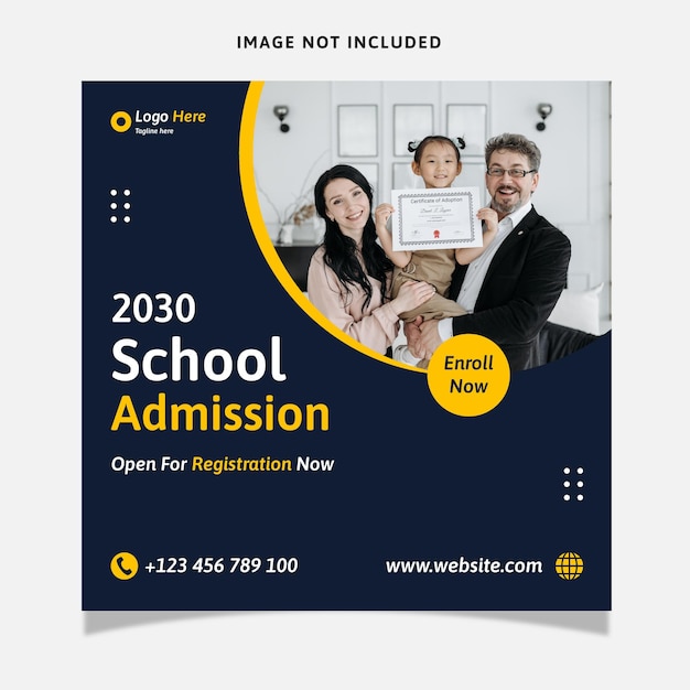 Admission Social Media Post Design