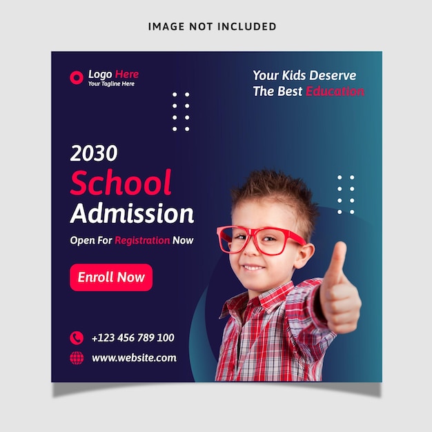 Admission Social Media Post Design