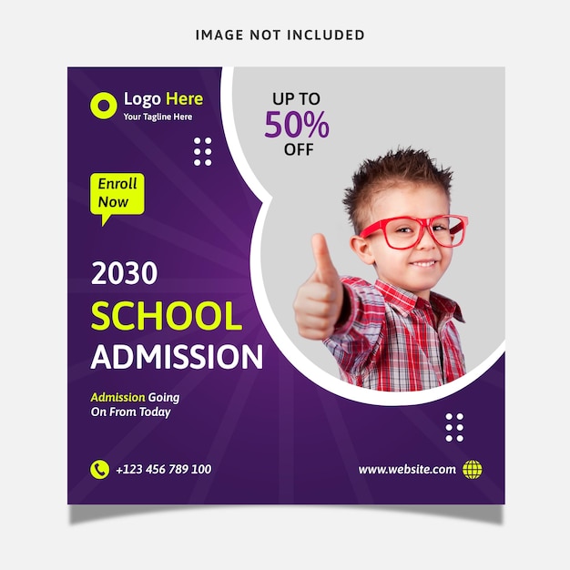 Admission Social Media Post Design