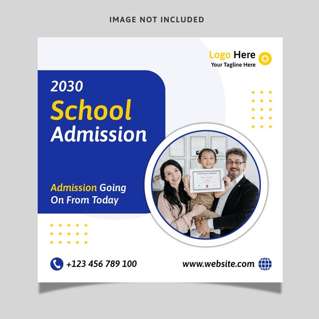 Admission Social Media Post Design