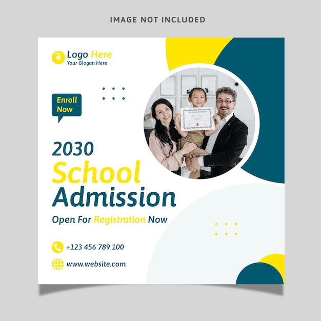 Admission Social Media Post Design