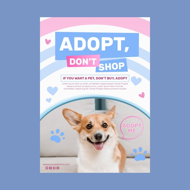 Adopt a pet flyer template