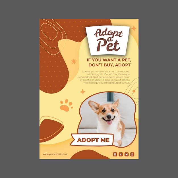 Adopt a pet flyer vertical