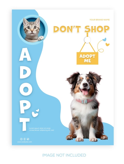 Vector adopt a pet poster design