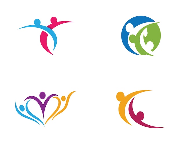 Adoption and community care Logo template vector icon