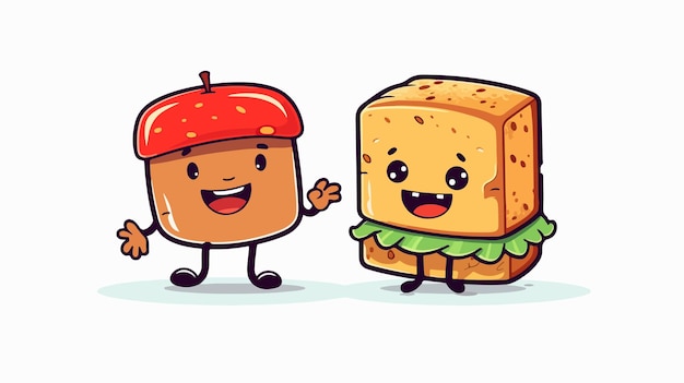 Vector adorable and amusing logo design for sandwich or business