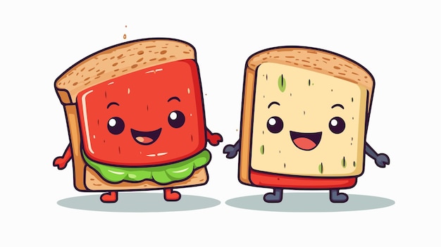 Vector adorable and amusing logo design for sandwich or business