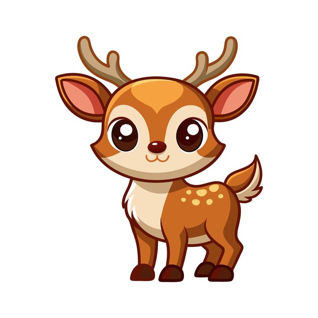 Vector adorable baby deer mascot a charming vector illustration