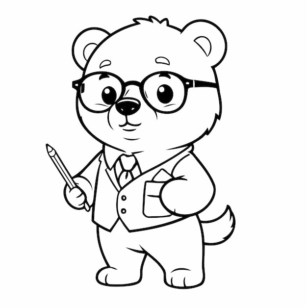 Adorable Bear doodle for toddler