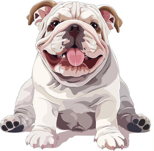 Adorable Bulldog Puppy Sitting Sweetly