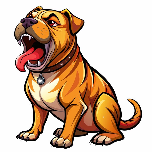 Vector adorable cartoon bullmastiff vector art howls