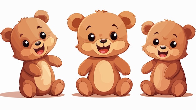 Adorable Cartoon Cute Teddy Bear Illustration