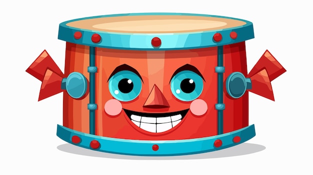 Adorable Cartoon Drum Vector Illustration for Music Enthusiasts