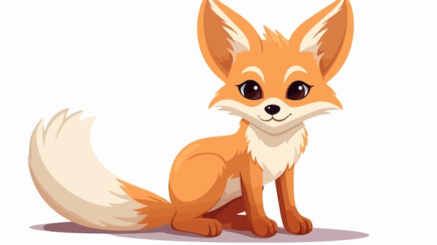 Adorable Cartoon Fennec Fox Illustration Cute Little Foxy Design