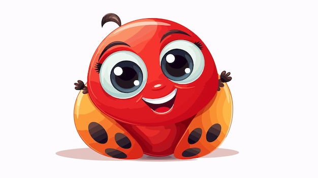 Vector adorable cartoon ladybug vector illustration for creative projects