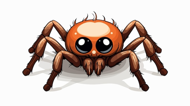 Adorable Cartoon Tarantula Vector Illustration