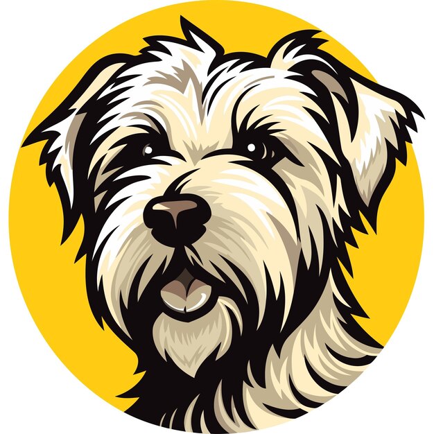 Vector adorable cartoon yorkshire terrier with a sweet smile perfect for pet product designs social media and greeting cards