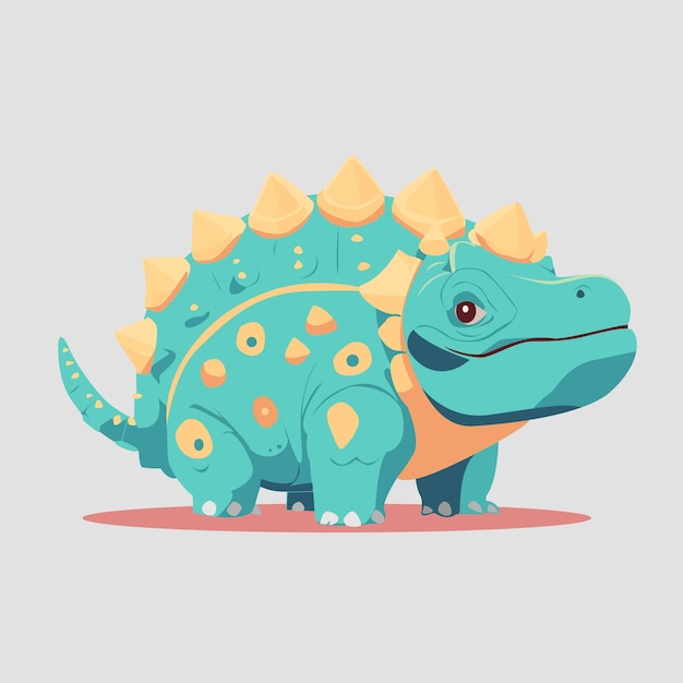 Adorable Cute Dinosaur Logo Collection Ankylosaurus