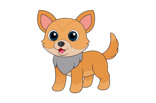 Adorable Dog Vector Illustration Cartoon Line Art Clipart Design