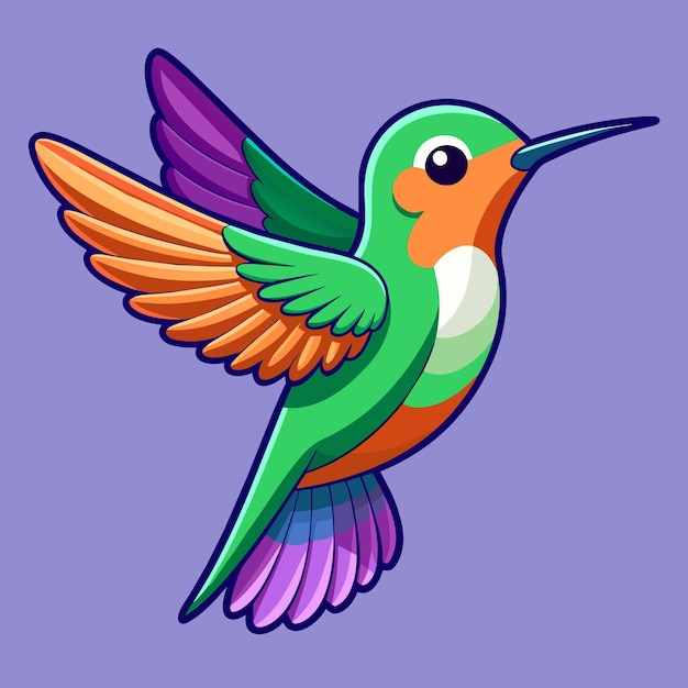 Vector adorable hummingbird cartoon vector for kids crafts