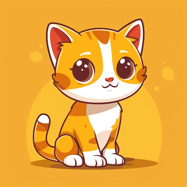 Adorable Kitten Vector Character Illustration