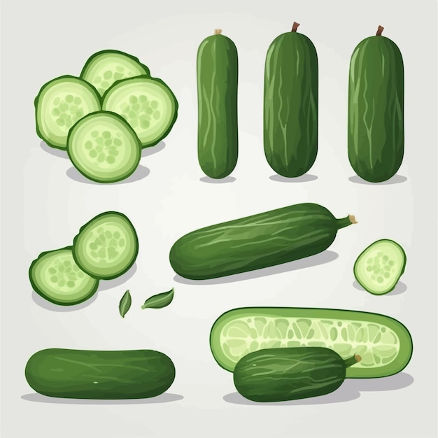 An adorable pack of handdrawn cucumber stickers that will add a personal touch to your projects