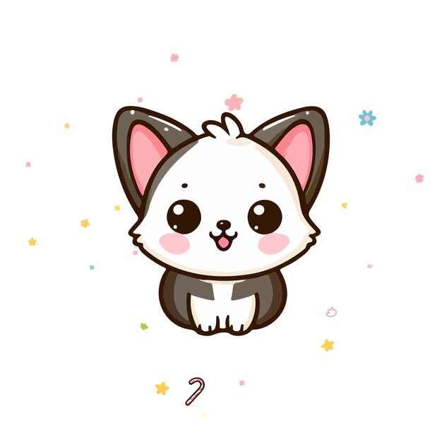 Vector adorable pet cartoon mascot