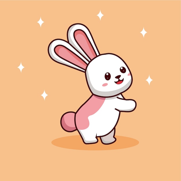 Adorable picture of a bunny in vector form