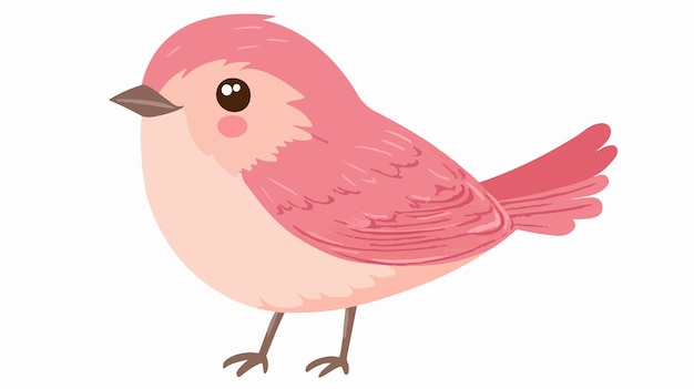 Vector adorable pink pastel bird cute and playful bird photography for design projects