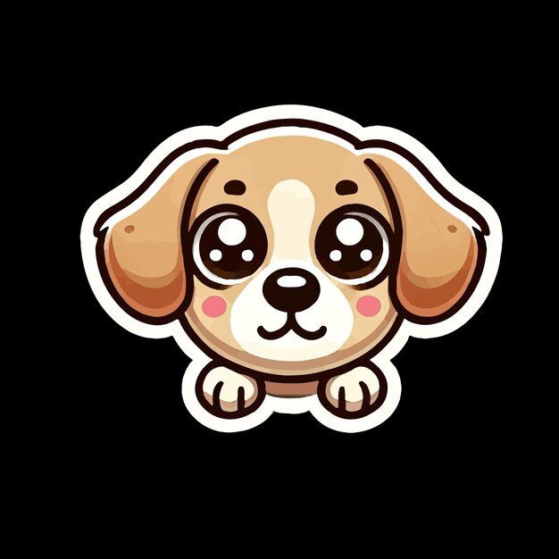 Vector adorable puppy cute dog cartoon illustration