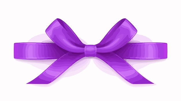 Vector adorable purple ribbon creating symbol cheerful and quirky