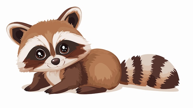 Adorable Raccoon Squishmallow Illustration Playful Animal Character Design