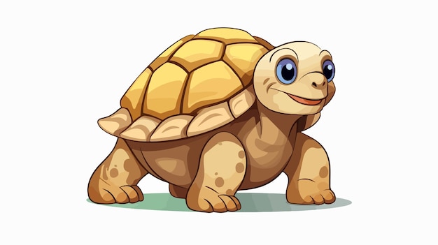 Adorable Tortoise Cute Pet Graphic Design Vector Illustration