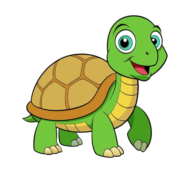 Vector adorable turtle vector illustration vector clipart graphic elements for tshirt design