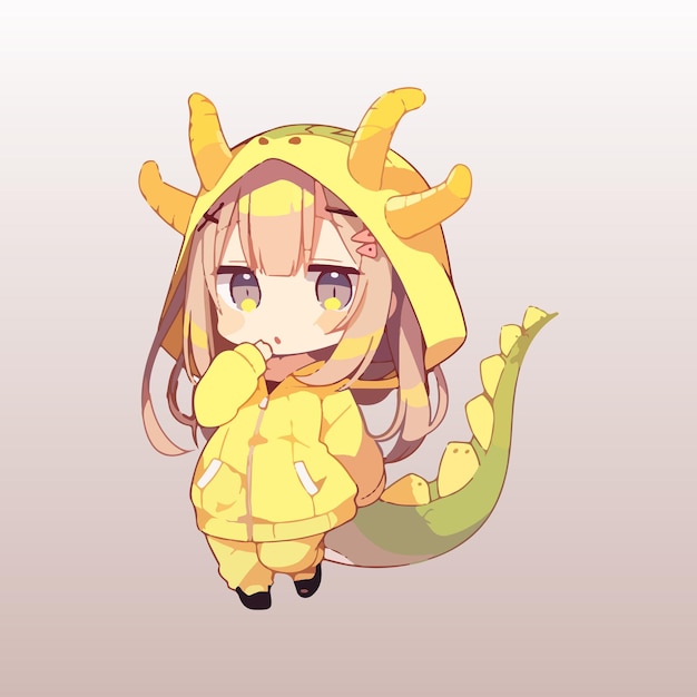 Adorable youngster with a dragon outfit